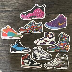 Set of 10 New Sneaker Stickers